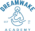 Dreamwake academy logo blue